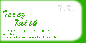 terez kulik business card